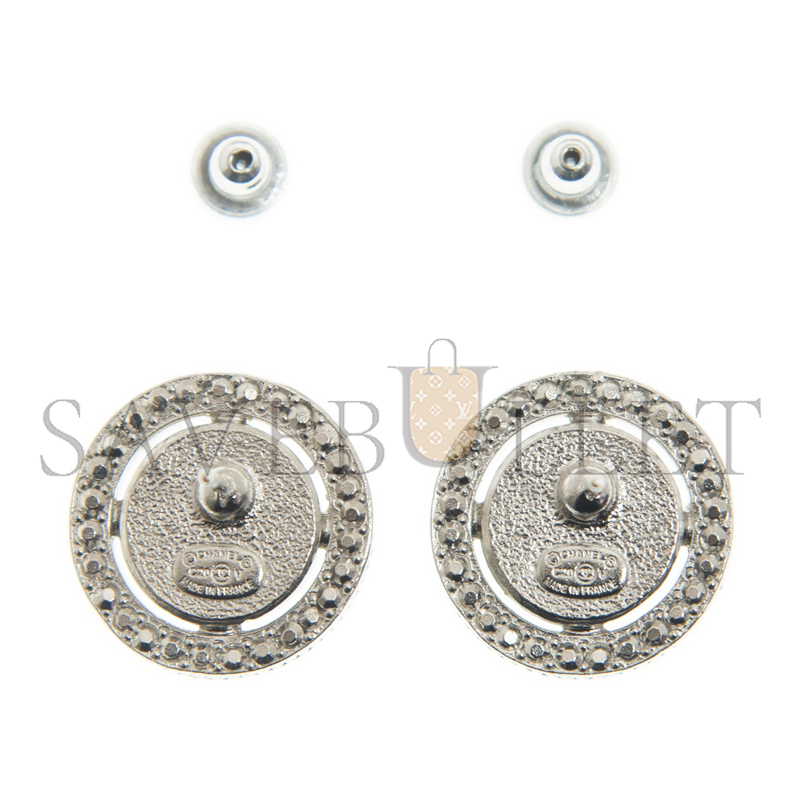 CHANEL EARRING METAL BLANC AB2282